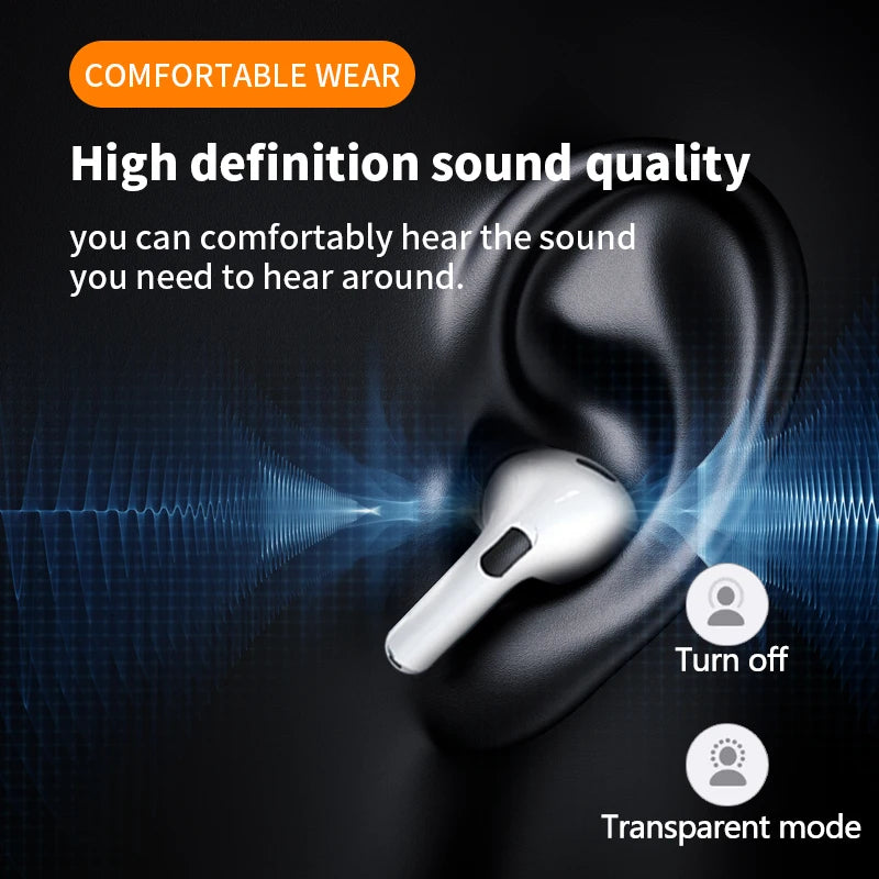Airs Pod Wireless Bluetooth Earphones High-Fidelity Stereo Sound Quality and Long Battery Life Music Earbuds for iPhone Xiaomi