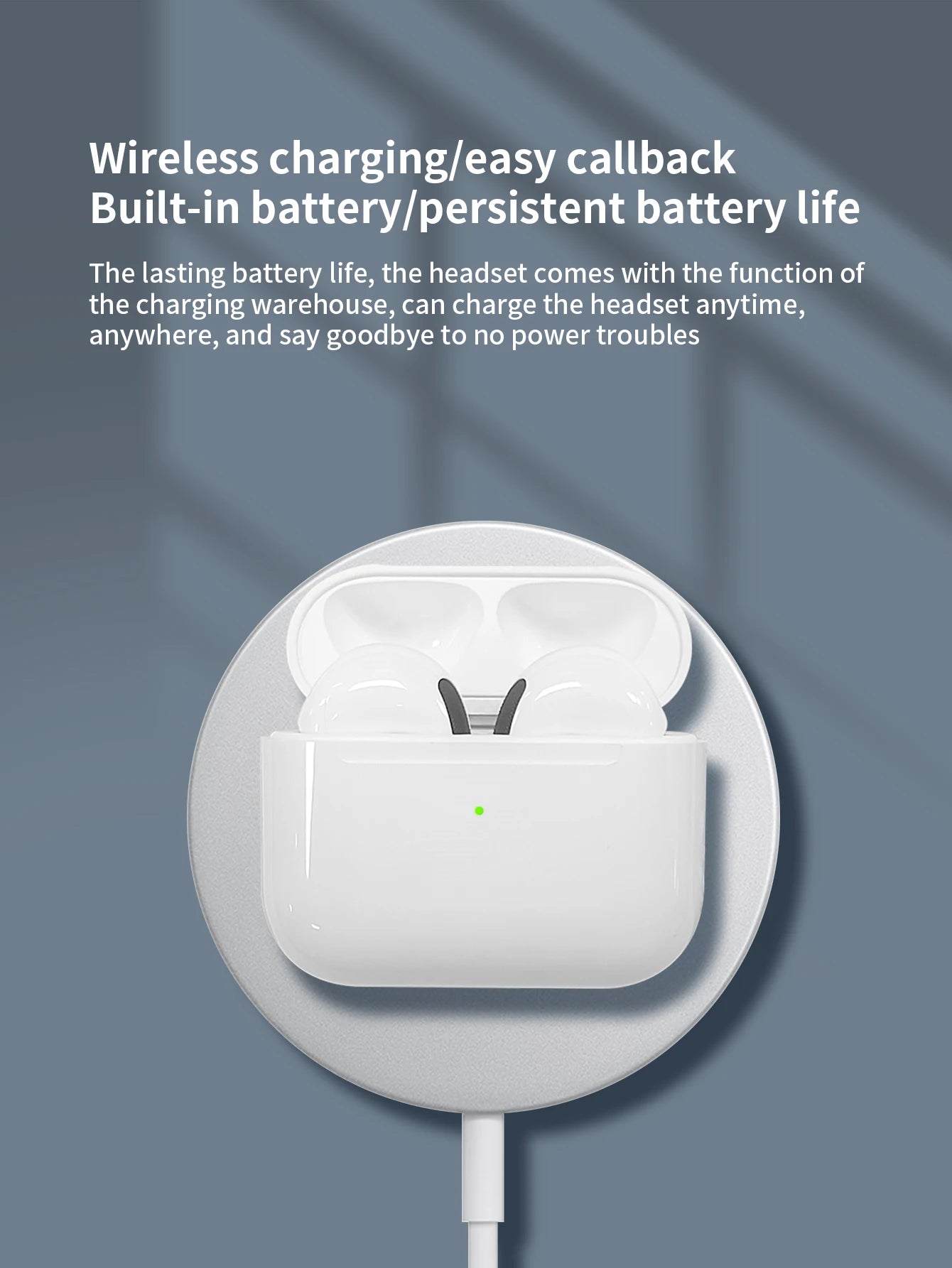 Airs Pod Wireless In-Ear Headphones For Iphone with 3 Mic/Spatial Voice/Shared Audio/Charging Case/BT5.3 In-Ear Hi-fi Stereo