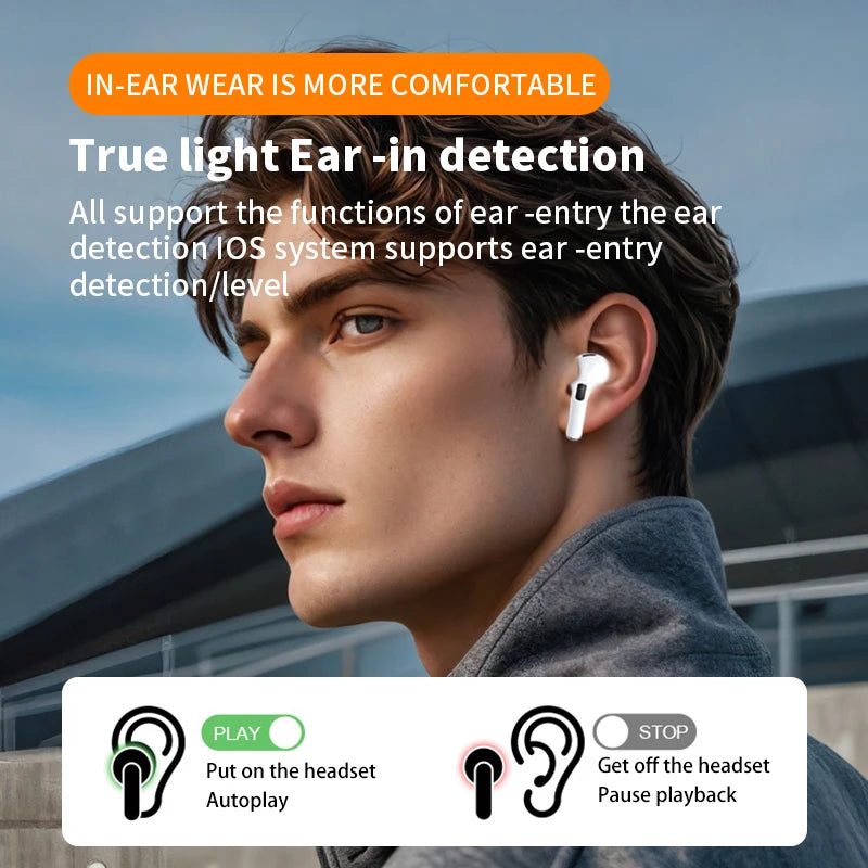 Airs Pod Wireless Bluetooth Earphones High-Fidelity Stereo Sound Quality and Long Battery Life Music Earbuds for iPhone Xiaomi
