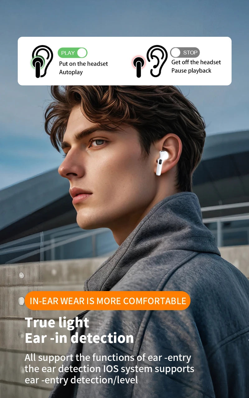 Airs Pod Wireless Bluetooth Earphones High-Fidelity Stereo Sound Quality and Long Battery Life Music Earbuds for iPhone Xiaomi